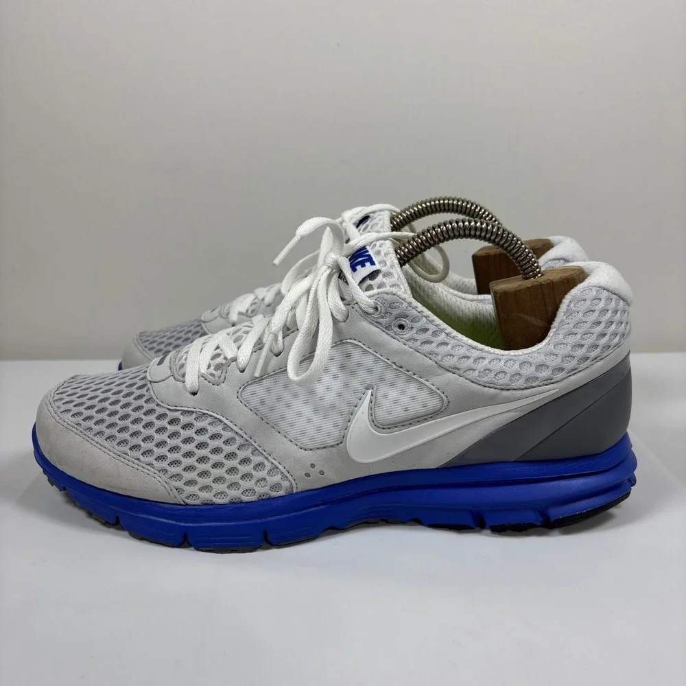 NIKE Mens Lunarfly 2 Gray Blue Running Shoes Sz 8.5‎ 452419-004 Athletic Comfort